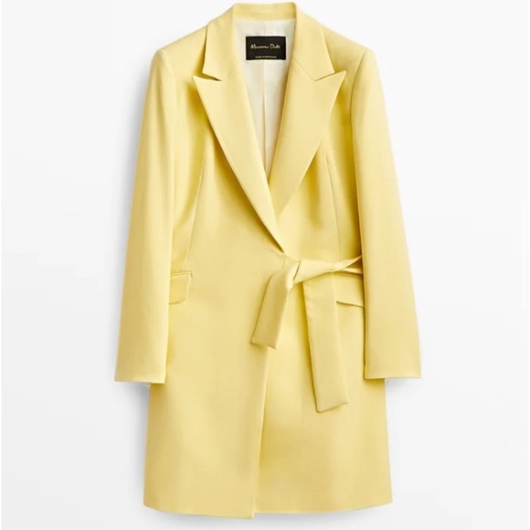 Massimo Dutti Dresses & Skirts - Yellow Belted Women's Dress